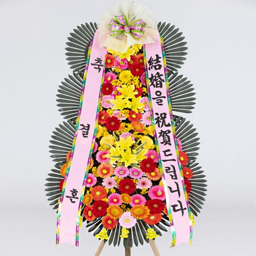결혼식 화환 3단 고급형 - 정성꽃배달