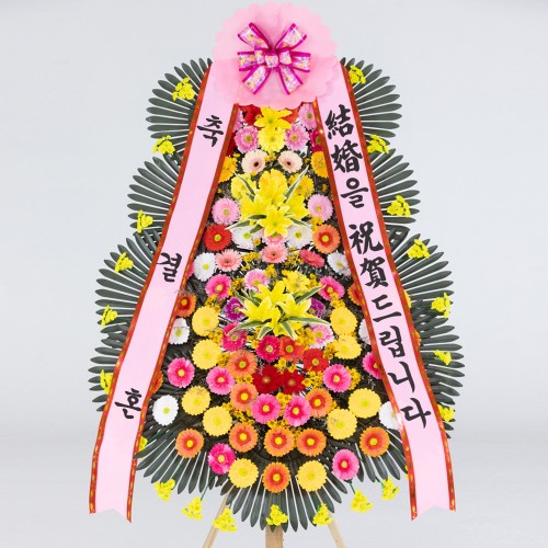 결혼식 화환 3단 특대형 - 정성꽃배달